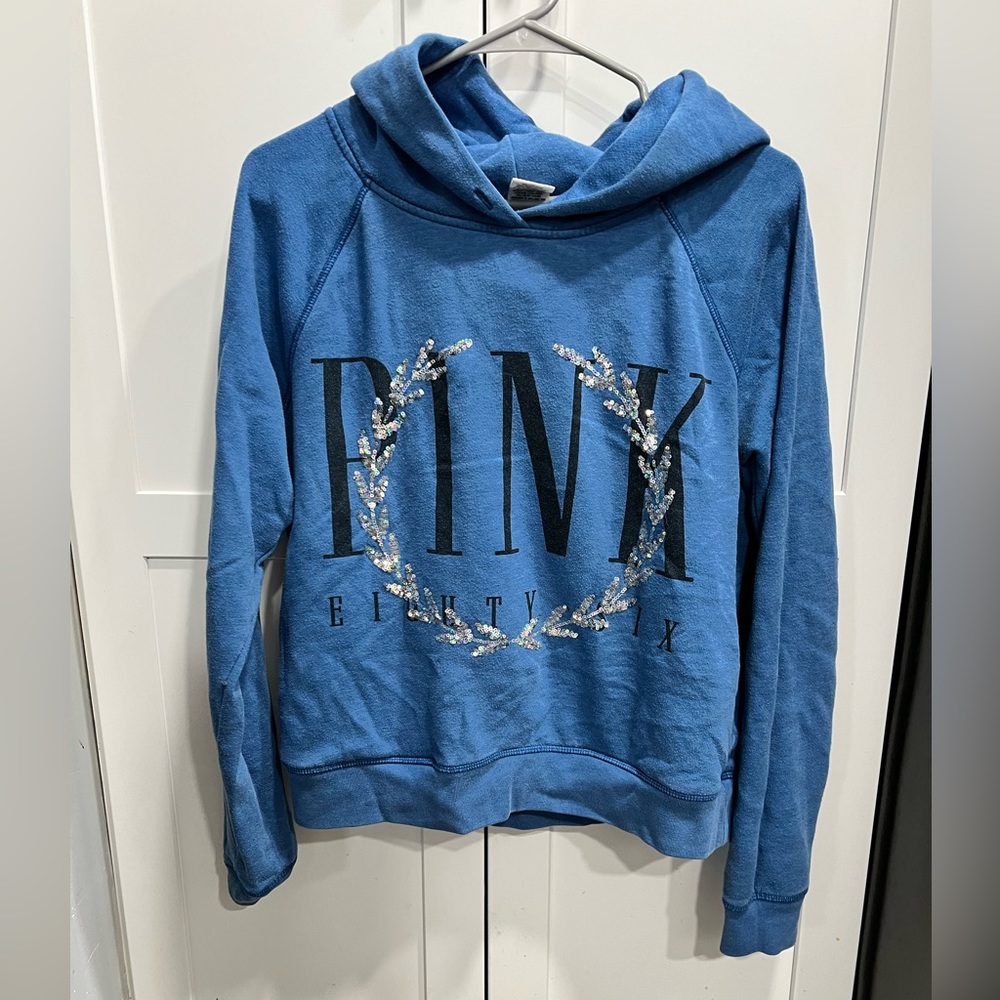 PINK sweatshirt in blue